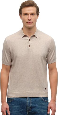 KVSS Men's Polo-Neck T-Shirts Short Sleeve Pima Cotton & Cashmere Polo Shirt for Men | Luxury from Inner Mongolia in Saudi Arabia
