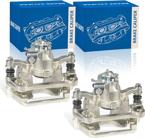 Brake Caliper Assembly with Bracket Pair Rear Compatible with 2012-2016 Chrysler Town & Country 2012-2020 Dodge Grand Caravan 2013-2015 Ram C/V Disc Brake Caliper 18B5398 18B5399 in Kuwait