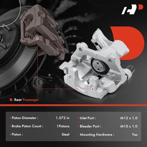 A-Premium Disc Brake Caliper Assembly with Bracket Compatible with Saab 9-3 2003 2004 2005 - Rear Right Passenger in Saudi Arabia