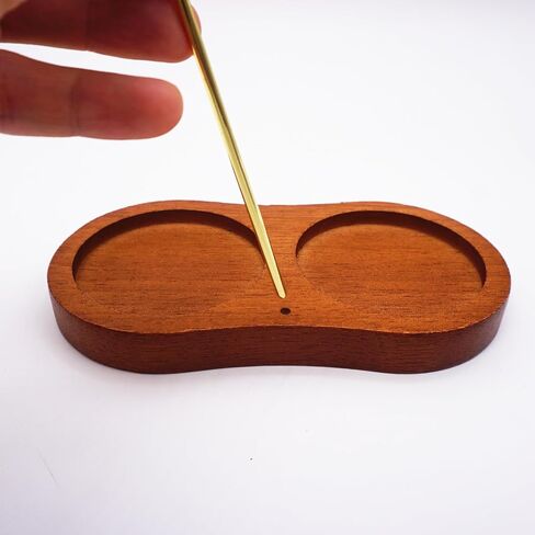 Wooden Incense Stick Holder, Dual Glass Cylinders for Anti-Ash Flying and Incense Sticks Storage, Upside Down Incense Stick Burner for Yoga, Spa, Meditation & Room Décor in Kuwait