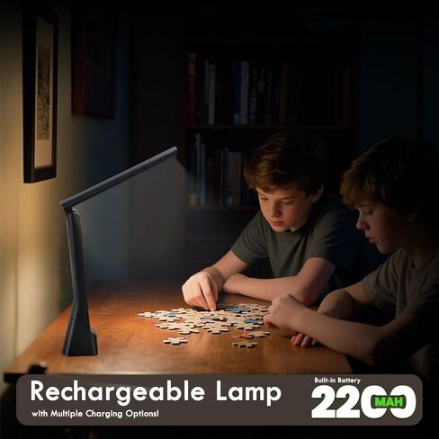 WILIT LED Desk Lamp, 800LM Bright Dimmable Table Lamp with 3 Color Modes, Bedside Lamp with Storage Base, Study Lamp with Adjustable Gooseneck, Reading Lamps for Home Office Dorm in Kuwait