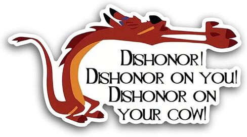2 (Pieces) 3" and 5" Dishonor on You Sticker, Waterproof Vinyl Decals for Many Purpose Like Cars, Trucks, Laptops, Phones, Windows and More in Kuwait