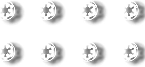 مجموعة ملصقات من الفينيل مقطوعة بالقالب 1 × 1 من Galactic Empire، 8 عبوات، للسيارات وأجهزة الكمبيوتر المحمولة والزجاجات والهواتف والسيارات والدراجات والمزيد (أبيض) in Saudi Arabia