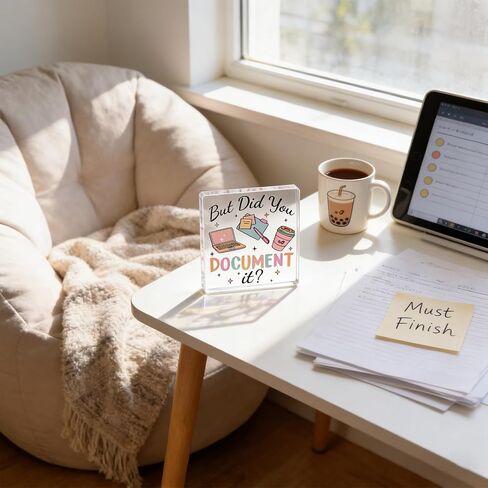 Office Decor Gift For Man Women Acrylic Square Sign Funny Decorative Plaque Office Desk Accessories But Did You Document It Desk Decorations For Home Shelf Boss's day gifts gift for christmas 2025 in Kuwait