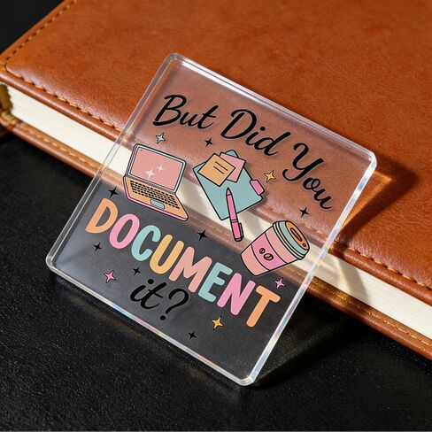 Office Decor Gift For Man Women Acrylic Square Sign Funny Decorative Plaque Office Desk Accessories But Did You Document It Desk Decorations For Home Shelf Boss's day gifts gift for christmas 2025 in Kuwait