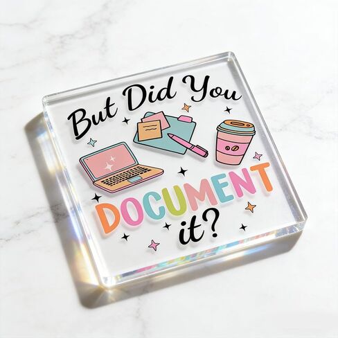 Office Decor Gift For Man Women Acrylic Square Sign Funny Decorative Plaque Office Desk Accessories But Did You Document It Desk Decorations For Home Shelf Boss's day gifts gift for christmas 2025 in Kuwait