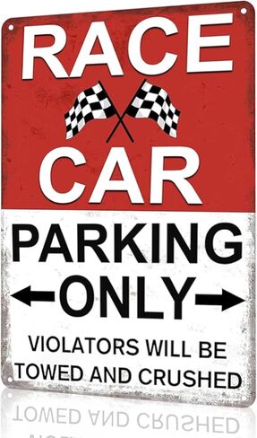 ديكور مواقف سيارات السباق العتيق مقاس 8 × 12 بوصة - ديكور حائط معدني من القصدير المتعثر لغرفة الأولاد وكهف الرجل والمرآب - هدية متينة لرياضة السيارات الريفية في الهواء الطلق وآمنة للأطفال والمراهقين وعشاق السيارات in Kuwait