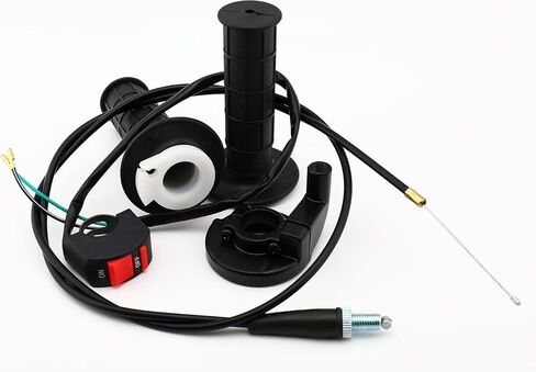 Twist Throttle Accelerator Handle Grips (22mm),Throttle Clamp、flameout Switch and Cable for ATV Mini Bike Pit Bike Dirt Bike 50cc 90cc 110cc 125cc ,Powersports Grips in Kuwait
