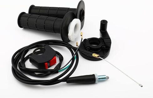Twist Throttle Accelerator Handle Grips (22mm),Throttle Clamp、flameout Switch and Cable for ATV Mini Bike Pit Bike Dirt Bike 50cc 90cc 110cc 125cc ,Powersports Grips in Kuwait