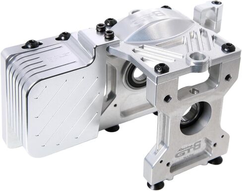 CNC Aluminium 7075 T6 Motor Center Diff Mount/Gear Cover Plate for 1/5 RC Car Losi DBXL-E V1.0 2.0 Partrage (Center Diff Mount Silver) in Kuwait