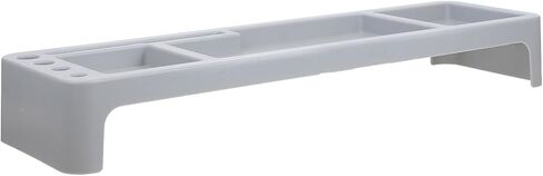 Multifunctional Keyboard Storage Rack Gray Computer Organizer Monitor Stand Space-saving Desktop Holder for Office Workspace in Kuwait