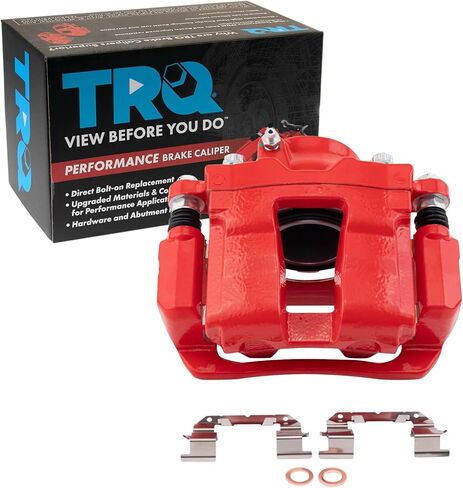 TRQ Performance Front Left Performance Brake Caliper Red Drivers Side Compatible with 2011-2015 Hyundai Sonata 2011-2016 Kia Optima in Saudi Arabia
