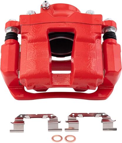 TRQ Performance Front Left Performance Brake Caliper Red Drivers Side Compatible with 2011-2015 Hyundai Sonata 2011-2016 Kia Optima in Saudi Arabia
