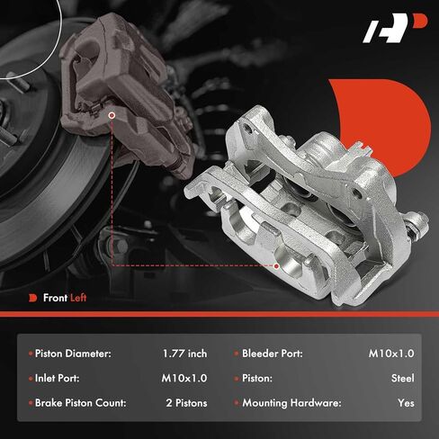 A-Premium Disc Brake Caliper Assembly with Bracket Compatible with Nissan & Infiniti Vehicles - Pathfinder, QX60, 2022 2023 - Front Left Driver Side in Saudi Arabia