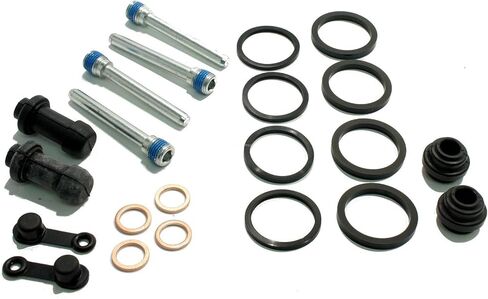 مجموعة إعادة بناء فرجار الفرامل الأمامية تناسب - CBR600F3 CBR 600F3 1995-1998 - مجموعة فرجار الفرامل شديدة التحمل - مجموعة أجزاء إصلاح فرجار الفرامل - الأحذية الطويلة - طقم الختم - غطاء النازف - دبابيس - غسالات نحاسية in Kuwait