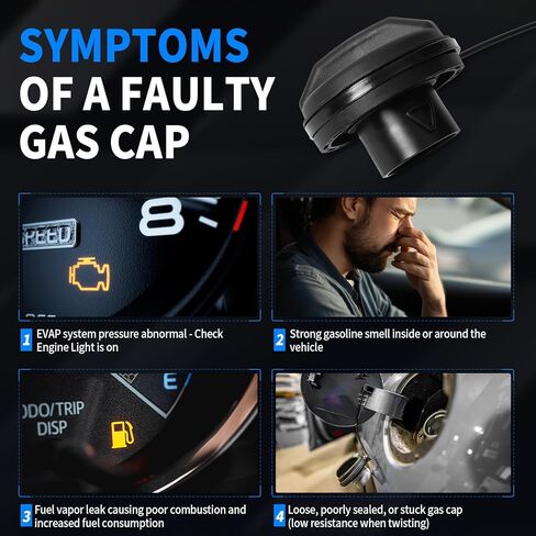 GT261 Gas Cap Compatible with Buick Cadillac Oldsmobile Chevy GMC - Skylark Regal Eldorado Bravada Achieva Blazer Camaro Malibu Jimmy and More, Fuel Tank Cap Replaces 19207873 in Kuwait