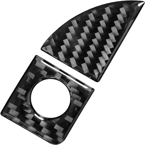 Carbon Fiber Copilot Storage Box Handle Frame Panel Cover Trim Compatible with Lexus IS250 2006 2007 2008 2009 2010 2011 2012 Interior Accessories Black (2Pcs) in Kuwait