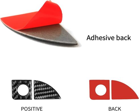 Carbon Fiber Copilot Storage Box Handle Frame Panel Cover Trim Compatible with Lexus IS250 2006 2007 2008 2009 2010 2011 2012 Interior Accessories Black (2Pcs) in Kuwait