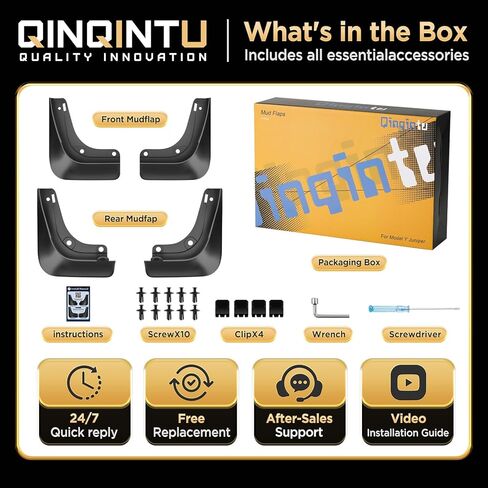 Mud Flaps for Tesla New Model Y Juniper Accessories 2025 2026 [Protect Paint,No Drilling Required] All-Weather Mud Guard Body Kits for New Launch Model Y Juniper 2025 2026 Black in Kuwait