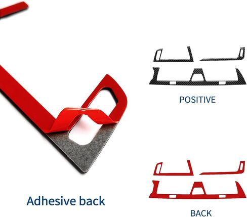 SUNJIKA متوافق مع ألياف الكربون للتحكم المركزي في مكيف الهواء ومنفذ فتحة التهوية وإطار الكسوة والإكسسوارات الداخلية لسيارة BMW 5 Series G30 G38 525i 530i 540i 2018 2019 2020 2021 2022 2023 أسود 3 قطع in Saudi Arabia