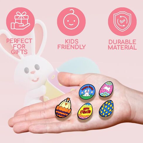 Easter Shoe Charms Easter Day Charms for Shoes, Bracelets, Wristbands, Party Favors, Kids and Adults (easter day 20pcs) in Saudi Arabia
