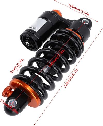 190mm Mounting Spacing 550lbs Capacity Custom Damping Suspension Spring for E-Bike Motorcycle Replacement Upgrade in Saudi Arabia