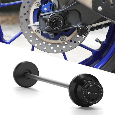 دراجة نارية المحور الخلفي شوكة المنزلق تحطم حامي Swingarm بكرة حامل متوافق مع ياماها MT-07 2014-2023 2024 2025 | ملحقات MT 07 MT07 (أزرق) in Saudi Arabia