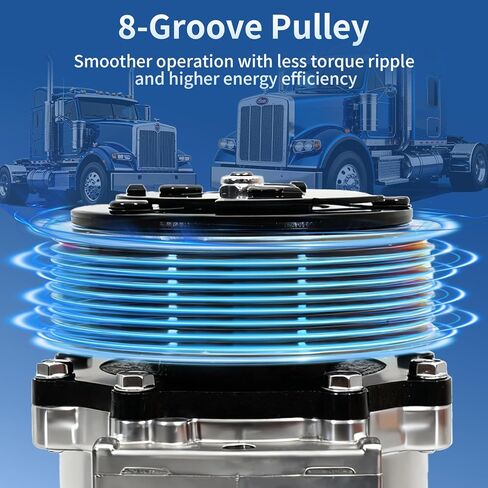 ضاغط تكييف هواء مع قابض بديل تلقائي لتكييف الهواء متوافق مع Kenworth C500 K270 K370 T170 T270 T370 T400 W900 Peterbilt 320 379 385، استبدال # CO-4759C in Saudi Arabia