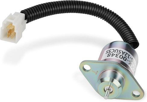 17454-60010 Fuel Shut Off Solenoid 16616-60010, 17594-60014, SA-4569T, 1503ES-12A5UC5S, 16616-60013, 16616-60015 Woodward for Kubota D905 D1005 D1105 V1205 V1305 V1505T Engines 12VDC in Kuwait