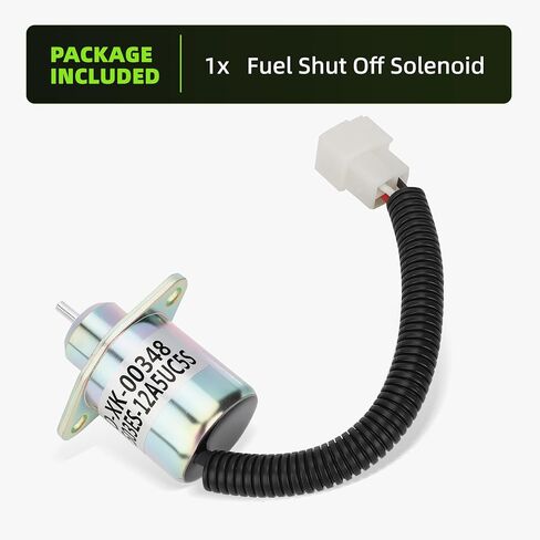17454-60010 Fuel Shut Off Solenoid 16616-60010, 17594-60014, SA-4569T, 1503ES-12A5UC5S, 16616-60013, 16616-60015 Woodward for Kubota D905 D1005 D1105 V1205 V1305 V1505T Engines 12VDC in Kuwait