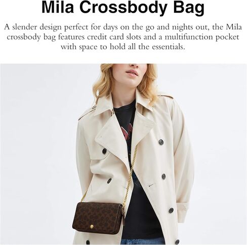 Coated Canvas Signature Mila Crossbody Bag in Saudi Arabia