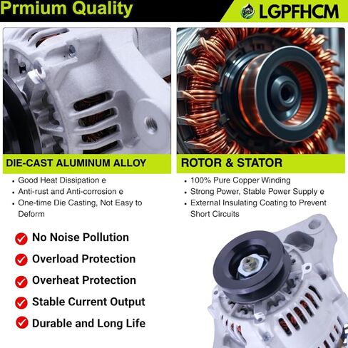 12V 40A 101211-8960 11730-64011 Alternator Compatible for Kubota Engine V3800 V2607-CR-TE4 Excavator KX057-4 U55 U55-4 U48-4 KX057-4CA U55-4CA in Kuwait