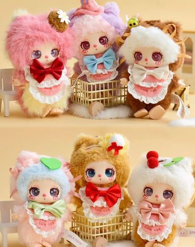 سلسلة مفاتيح على شكل صندوق أعمى من القطيفة من Liila's Chef Kitten | لطيف سلسلة المفاتيح النادرة وحقيبة سحر | 6 تصميمات عادية + 1 إصدار سري | قطعة واحدة عشوائية (عنصر واحد) in Saudi Arabia
