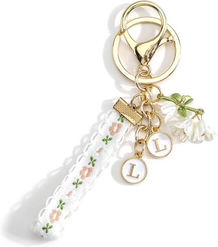 Lily of The Valley Leychain Flower Keychain Lily of The Valley Gifts Plant Lover Gifts for Women Valentine Mother Day in Kuwait