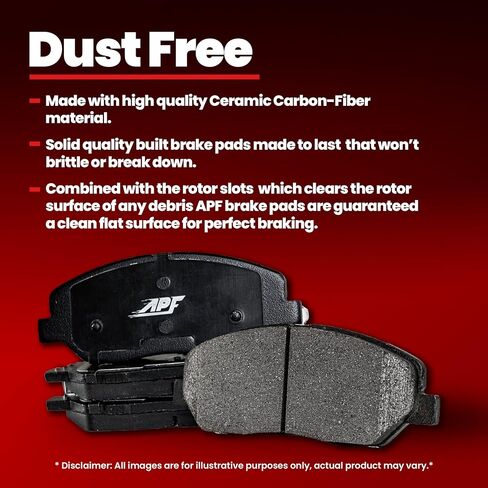 APF Front and Rear Pads Compatible for 2009-2017 Nissan Maxima Ceramic Carbon Fiber Brake Pads | OEM Fitment | Low Noise | Dust Free | 10YR WTY | 8 Brake Pads in Kuwait