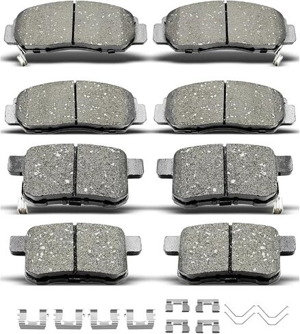 D787 D1336 8pcs Ceramic Front Rear Brake Pads With Clips Fit For 2009-2014 For Acura TSX,2008-2012 For Honda Accord in Kuwait
