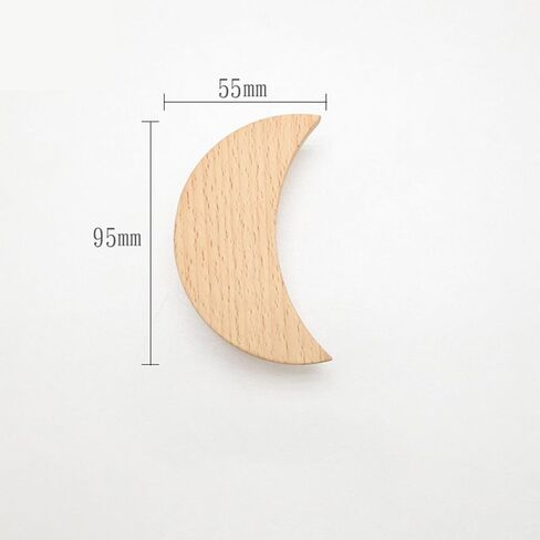 4pcs Cartoon Wooden Drawer Pull Handles Celestial Moon Heart Shapes Cabinet Knobs Single Hole Furniture Door Pulls for Nursery and Room in Kuwait
