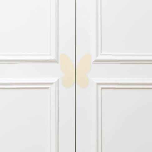 Butterfly Cabinet Knobs for ’s Room Furniture, Small Cute Drawer Pulls, 1 Pair Light Beige Decorative Door Handles 32mm Hole Spacing for Wardrobe Dresser Shoe Cabinet in Kuwait