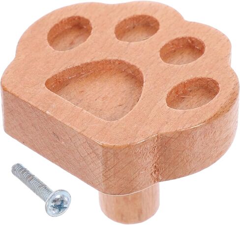 Solid Beech Wood Animal Cabinet Pull Handle with Screw, Furniture Knob for ’s Room Wardrobe, Wooden Dresser Drawer Handle for Nursery Cupboard Decoration in Kuwait