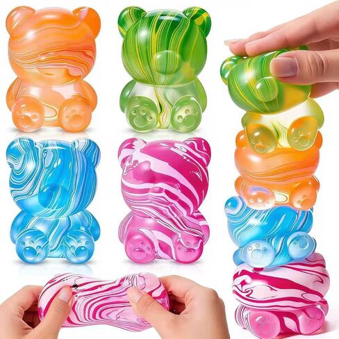 4 Packs Dream Squishy Drop Stress Balls for Adults Fidget Toys Adults, Fidgets Silicone Sensory Toys for Kids with Autism, ADHD, Sensory Stress Relief Toys Easter Basket Stuffers in Saudi Arabia