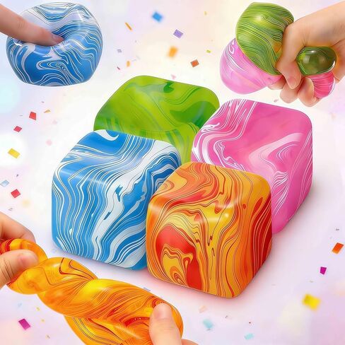 4 Packs Dream Squishy Drop Stress Balls for Adults Fidget Toys Adults, Fidgets Silicone Sensory Toys for Kids with Autism, ADHD, Sensory Stress Relief Toys Easter Basket Stuffers in Saudi Arabia