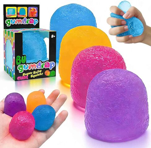 4 Packs Dream Squishy Drop Stress Balls for Adults Fidget Toys Adults, Fidgets Silicone Sensory Toys for Kids with Autism, ADHD, Sensory Stress Relief Toys Easter Basket Stuffers in Saudi Arabia