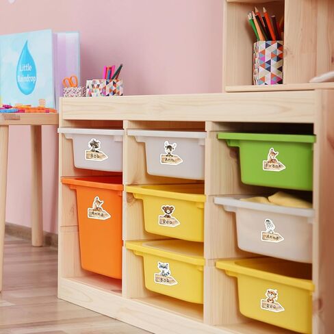 Whaline Woodland Animal Name Tag Stickers 144Pcs Self-Adhesive Nameplate Decal Watercolor Forest Animals Blank Name Label for Bulletin Board Desk Office Classroom Wall Decor in Saudi Arabia