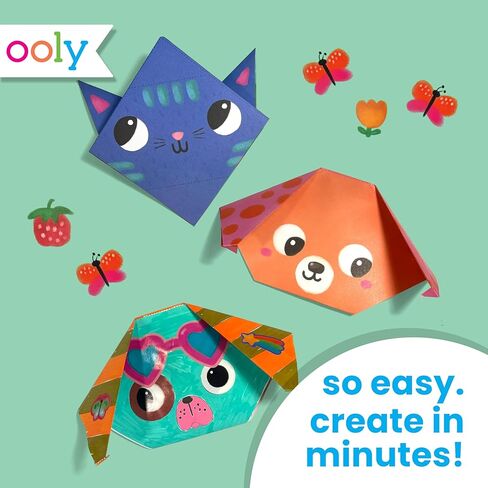 Ooly DIY Paper Kit, 24 Fortune Teller Designs & Stickers, Kit Includes 12 Completed, 6 Blank and 6 Color-in Folding Fortune Teller, Great Summer Arts & Crafts Activities in Kuwait