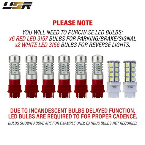 USR UNIQUE STYLE RACING Plug and Play Tail Light Wire Harness Set تفعيل لميزة الإشارة المتسلسلة (يسار + يمين) - متوافق مع 1996-2004 Ford Mustang in Saudi Arabia