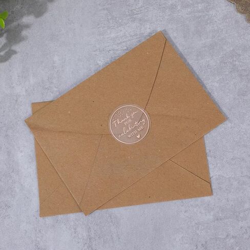 120 Pcs (10 Sheets) Thanks for Celebrating with Me Labels Rose Gold Foil Birthday Stickers, Personalized Package Favor Stickers Labels, Self Adhesive Clear Thank You Tags for Envelope Seal in Kuwait