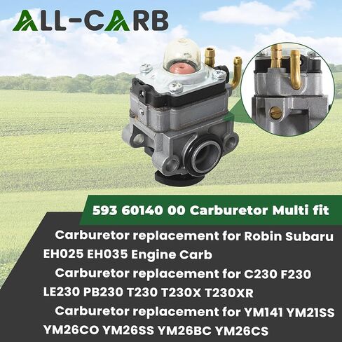 ALL-CARB 592-60090-00-2 Carburetor Replacement for Troy-Bilt TB465SS TB490SS Carburetor Replacement for Robin Subaru EH025 EH035 592 60090 00 2, 593 60140 00 Engine Carb in Saudi Arabia
