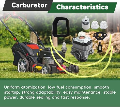 ALL-CARB 592-60090-00-2 Carburetor Replacement for Troy-Bilt TB465SS TB490SS Carburetor Replacement for Robin Subaru EH025 EH035 592 60090 00 2, 593 60140 00 Engine Carb in Saudi Arabia