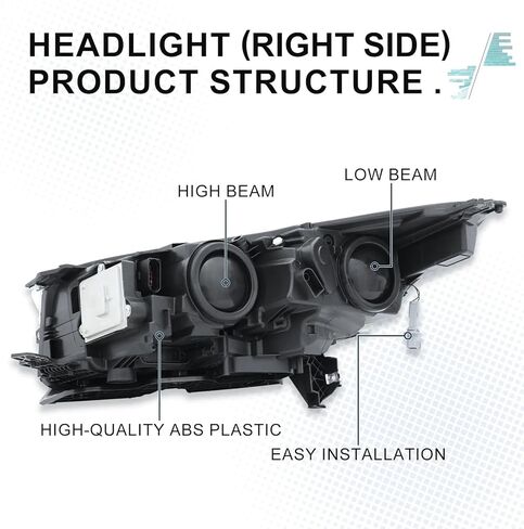 مجموعة مصابيح أمامية PENSUN تناسب 2017 2018 2019 Ford Escape الهالوجين العارض للمصابيح الأمامية مع LED DRL كروم الإسكان عدسة واضحة (جانب الركاب والسائق) in Kuwait