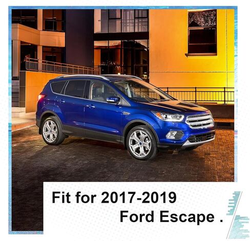 مجموعة مصابيح أمامية PENSUN تناسب 2017 2018 2019 Ford Escape الهالوجين العارض للمصابيح الأمامية مع LED DRL كروم الإسكان عدسة واضحة (جانب الركاب والسائق) in Kuwait